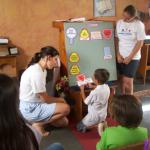 Rachel and Mimi teaching in Santa Isabel VBS