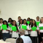 YOUNG PEOPLE SINGING IN THE CENTRAL CHURCH IN RIVERA, URUGUAY